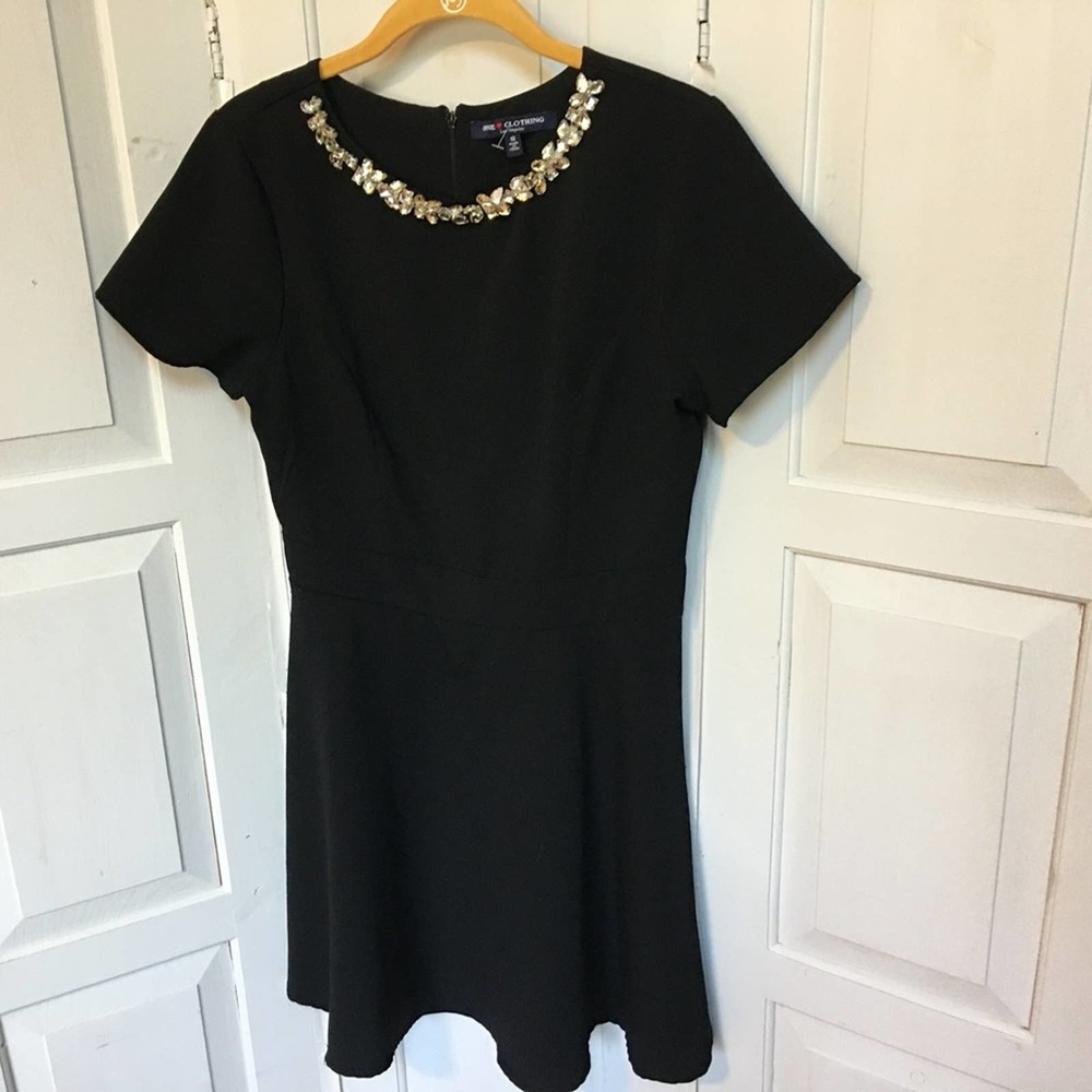 One Clothing Black Dress w/ Rhinestone Detail - Picture 2 of 8